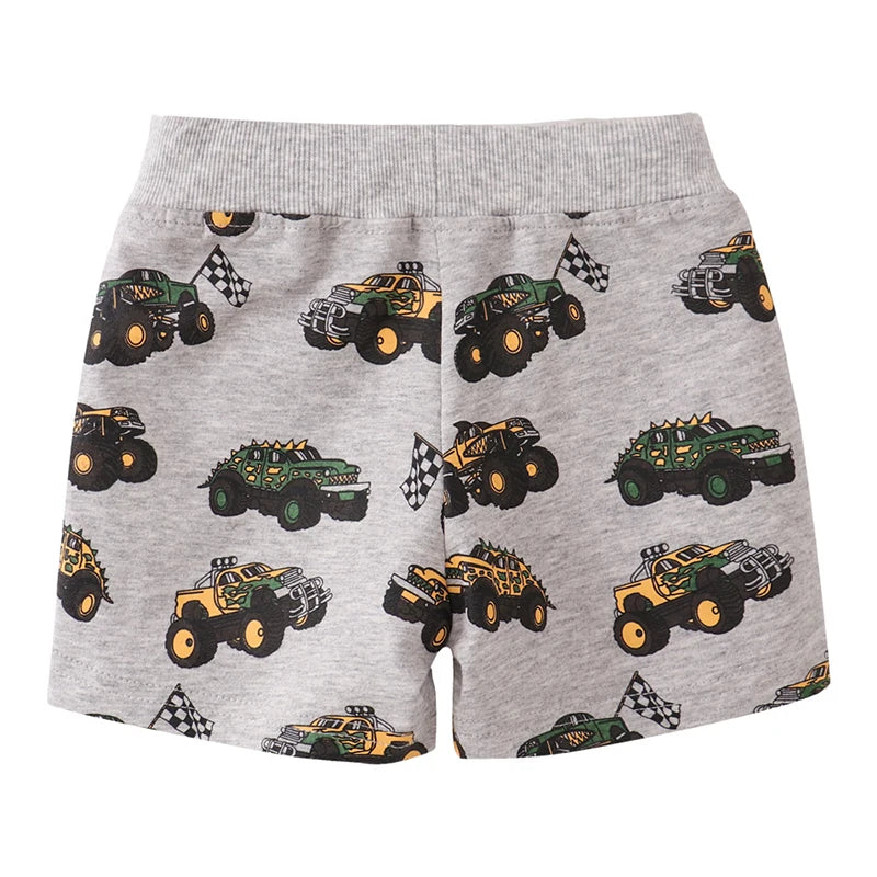 Little maven Children's Clothing 2024 New Summer Kids Clothes Baby Boys Kids Clothes Cotton Trousers Cartoon Trucks Short Pants