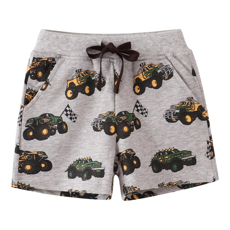 Little maven Children's Clothing 2024 New Summer Kids Clothes Baby Boys Kids Clothes Cotton Trousers Cartoon Trucks Short Pants