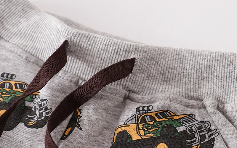 Little maven Children's Clothing 2024 New Summer Kids Clothes Baby Boys Kids Clothes Cotton Trousers Cartoon Trucks Short Pants