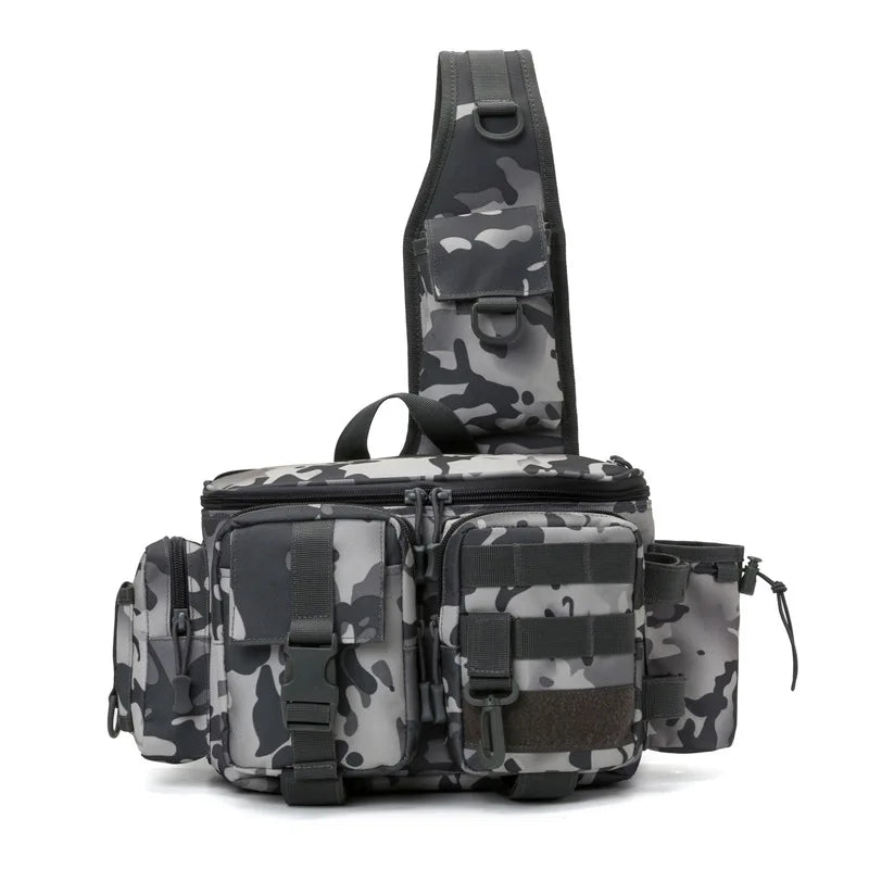 Fishing Bag Fish Lures Gear Rod Molle Outdoor Hiking Camping Travel Men Tactical Waist Pack Large Capacity Shoulder  Hunting Bag