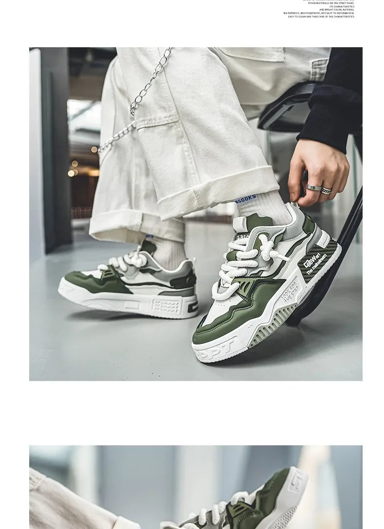 Mens Sneakers Thick Sole Casual Vulcanized Shoes Brand Anti-slip Sports Walking Shoes for Men Tennis Shoes Baskets Pour Hommes