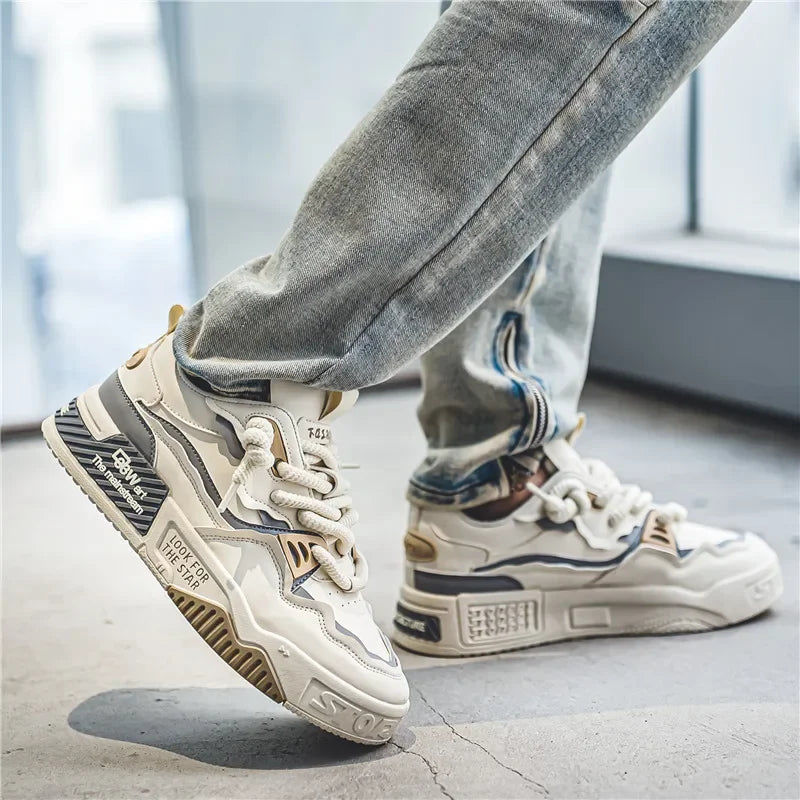 Mens Sneakers Thick Sole Casual Vulcanized Shoes Brand Anti-slip Sports Walking Shoes for Men Tennis Shoes Baskets Pour Hommes