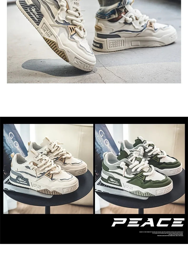 Mens Sneakers Thick Sole Casual Vulcanized Shoes Brand Anti-slip Sports Walking Shoes for Men Tennis Shoes Baskets Pour Hommes