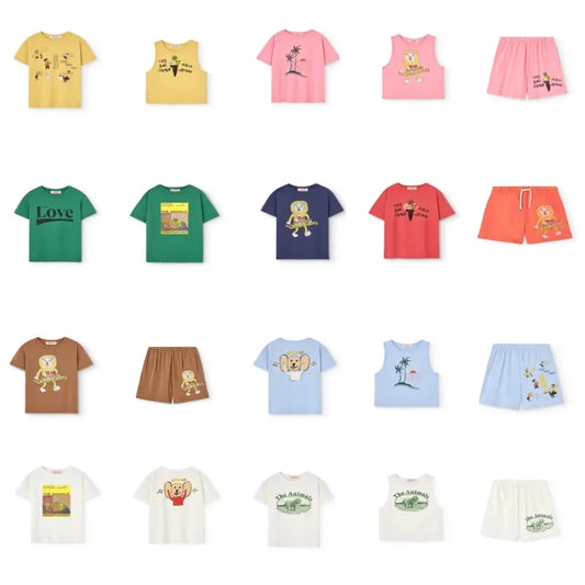 2025 Kids Clothes Spring Summer  New Kids Clothes Boys and Girls Short Sleeve Short Pants Set