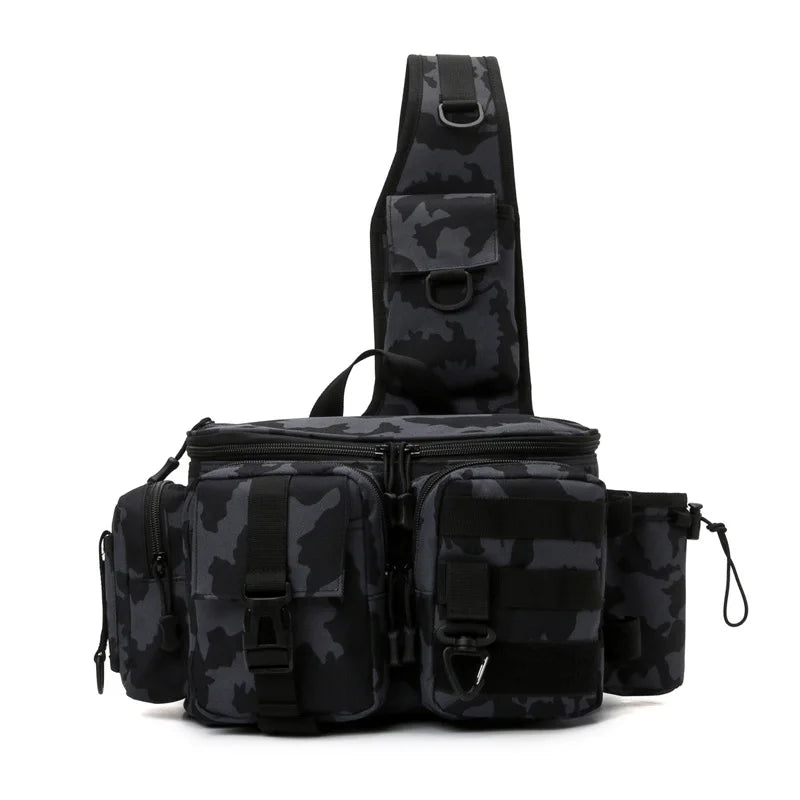 Fishing Bag Fish Lures Gear Rod Molle Outdoor Hiking Camping Travel Men Tactical Waist Pack Large Capacity Shoulder  Hunting Bag