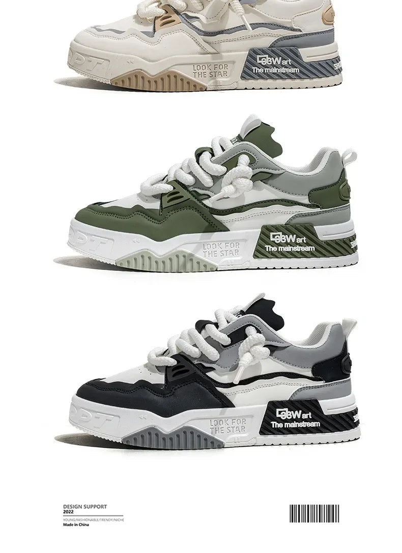 Mens Sneakers Thick Sole Casual Vulcanized Shoes Brand Anti-slip Sports Walking Shoes for Men Tennis Shoes Baskets Pour Hommes