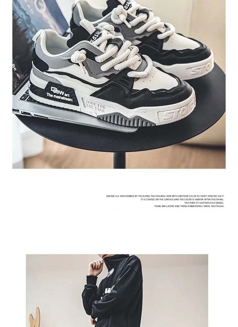 Mens Sneakers Thick Sole Casual Vulcanized Shoes Brand Anti-slip Sports Walking Shoes for Men Tennis Shoes Baskets Pour Hommes