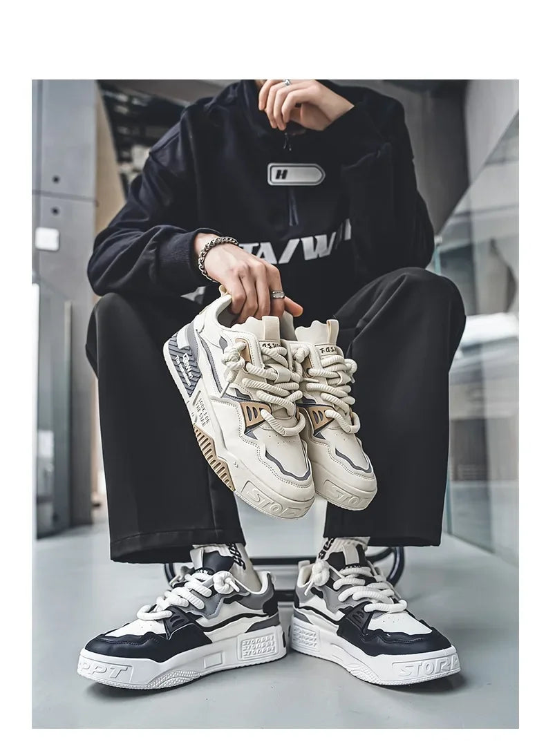 Mens Sneakers Thick Sole Casual Vulcanized Shoes Brand Anti-slip Sports Walking Shoes for Men Tennis Shoes Baskets Pour Hommes