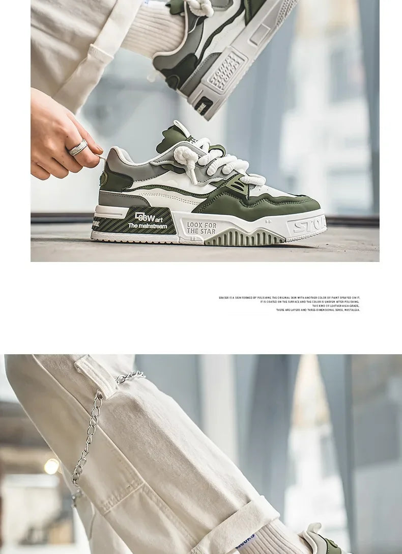 Mens Sneakers Thick Sole Casual Vulcanized Shoes Brand Anti-slip Sports Walking Shoes for Men Tennis Shoes Baskets Pour Hommes